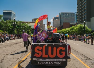 Starting off at 200 west SLUG began the long march towards the heart of downtown SLC.