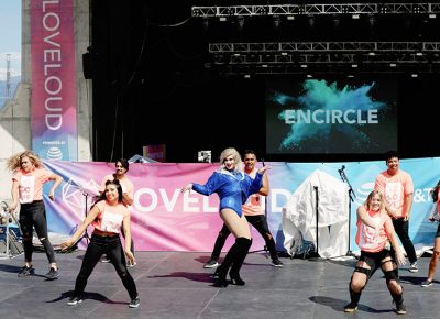 Drag dance numbers take over the middle stage at Loveloud.