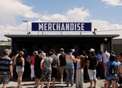 Merch! Available at booths on each end of the venue were shirts, cds, flags, and everything else you need for your day at Loveloud.