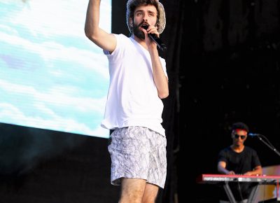 AJR member Jack on stage at Loveloud.