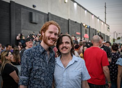 Fans anxiously wait for the doors to open as they line up to see Chromeo and supporting acts Harry Hudson and AlunaGeroge at the Complex.