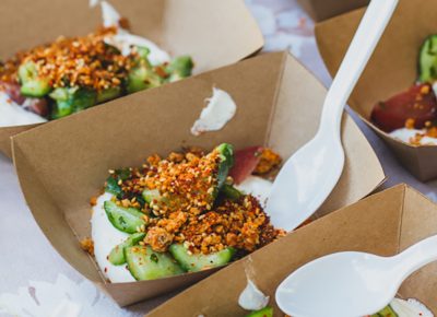 The Eva's Bakery garden cucumber salad was just the refreshing food we needed to help us keep cool.