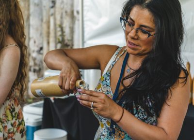 Griselda Garza pours us a generous serving of Bozal Mescal.