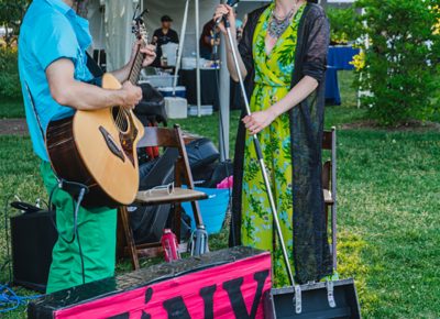 Local band MiNX helped set the tone for the final hours of the event.