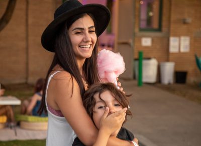 (L-R) Sara Maestas and Torin Schieldmeyer love Craft Lake City. “I come every year,” she said.