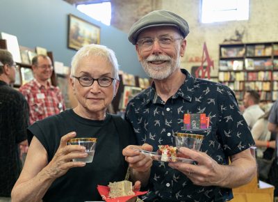 (L–R) Carlie Jimenez and Roly Pearson used to shop at the Main Street location all the time. Pearson remembers shopping there with his dad.