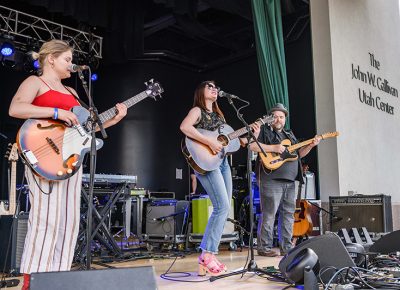 Local supporting artists The Hollering Pines perform at Thursday evening’s edition of the Twilight Concert Series.