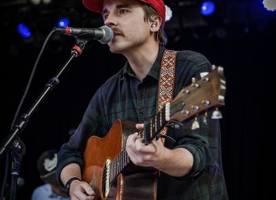 Foxwarren frontman Andy Shauf strums his acoustic guitar as he sings “Lost on You,” a track from their self-titled album.