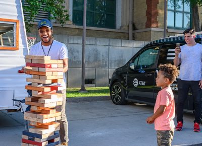 Giant Jenga is always a good time.