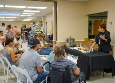 Harmons food-science demonstration.