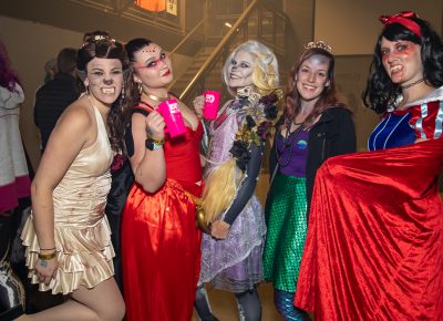 L–R) The Beasts of Disney toured Brewstillery: Nina Canning as Belle the Werewolf, Ashlee Williams as Jasmin Djinn, Alexis Hadnagy as Rapunzel Skeleton, Jordan Stevens as Siren Little Mermaid and Analeah Vaughn as Vampire Snow White.