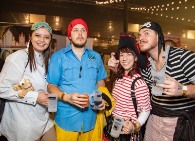 (L–R) Whitney Van Alfen, Jared Stanger, Melinda Segina and Caleb Segina are impressed with the drinking scene in Utah. The Seginas were visiting from San Diego: “From one craft beer capitol to another craft beer place,” Caleb said.