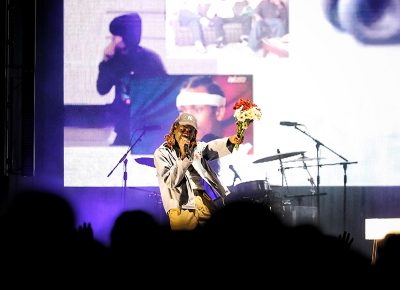 Blood Orange on stage at the Saltair.