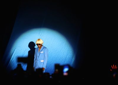 Tyler, the Creator poses in formation.