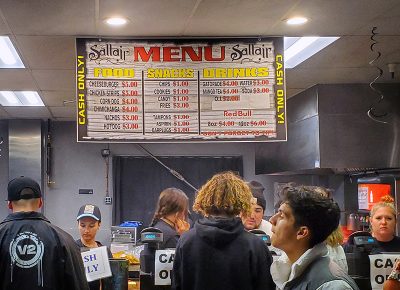 Hungry patrons await Saltair's snacking offerings.