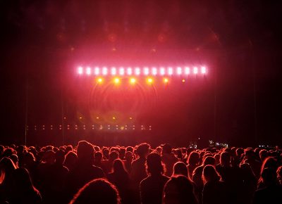 The crowd basks in the stage lights and waits for Blood Orange to begin.