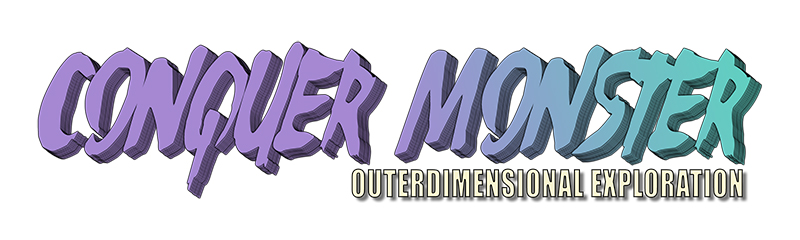 The logo for Conquer Monster's Outerdimensional Exploration.