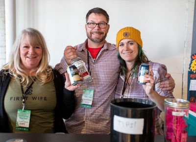 Rooster’s beer and Five Wives vodka kept Craft Lake City’s patrons smiling as they wandered from booth to booth at the Holiday Market.