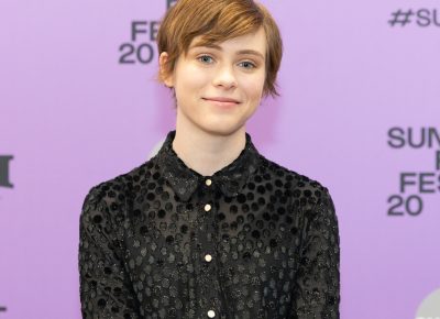 Sophia Lillis posing for the film premiere of Uncle Frank at the Sundance Film Festival 2020. Photo: Logan Sorenson (LmSorenson.net)