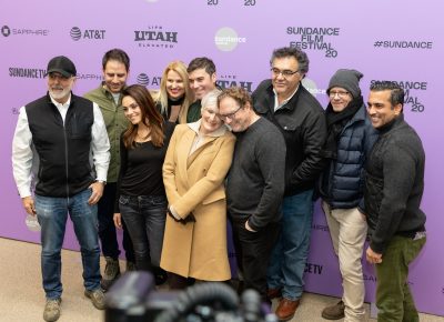 Cast and production members of the picture Four Good Days take some photos at the Sundance Film Festival 2020. Photo: Logan Sorenson (LmSorenson.net)