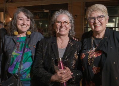 (L–R) Melissa Holquist, Lightscatter publisher Lisa Bickmore and Charlotte Howe love small press projects. Howe and Bickmore run the Publications Center at SLCC’s Redwood Campus.