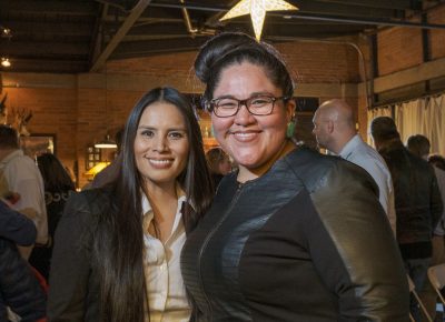 (L–R) Merideth Little and Tacey Atsitty chat about how publications bring communities together.