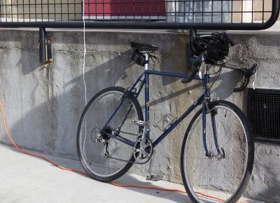 A trusty, two-wheeled steed lying in waiting.