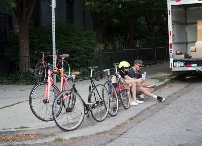 Curb-side hangouts are a standard at SLUG Cat.