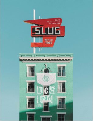 Brent Courtney's cover for SLUG's 2017 Local Design issue.