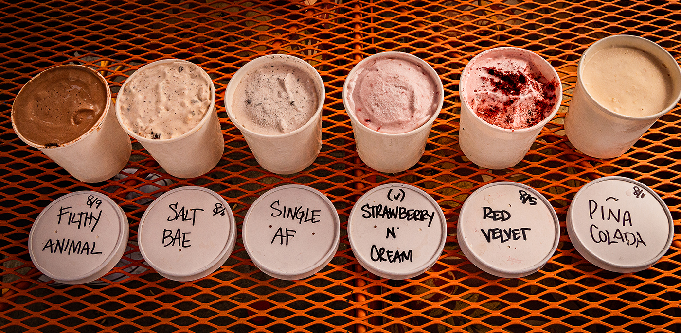 Alia Marrero’s vibrant personality shines through both her unique ice cream flavors and cheeky product names.