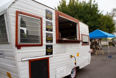 At the August SLUG Picnic, EMBROGO offered custom embroidery out of their mobile shop. Photo: Morgan Keller