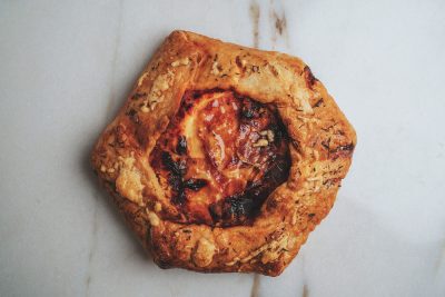 The "Coppa-Cotta" galette, fetauring the award-wining Beltex Meats coppa.