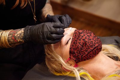 Davies brings a masterful hand to crafting the perfect brows.