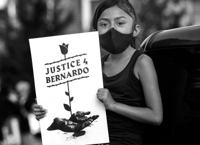 Bernardo's nice, Adriana Palacios join protesters during a Justice for Bernardo protest on Wednesday, June 24, 2020.