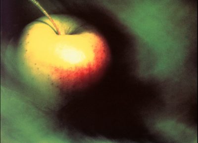 Apple, 1987, analog medium format / Hasselblad, transparency film. AAF-Utah “Addy”-award-winner and call-for-entries poster image.