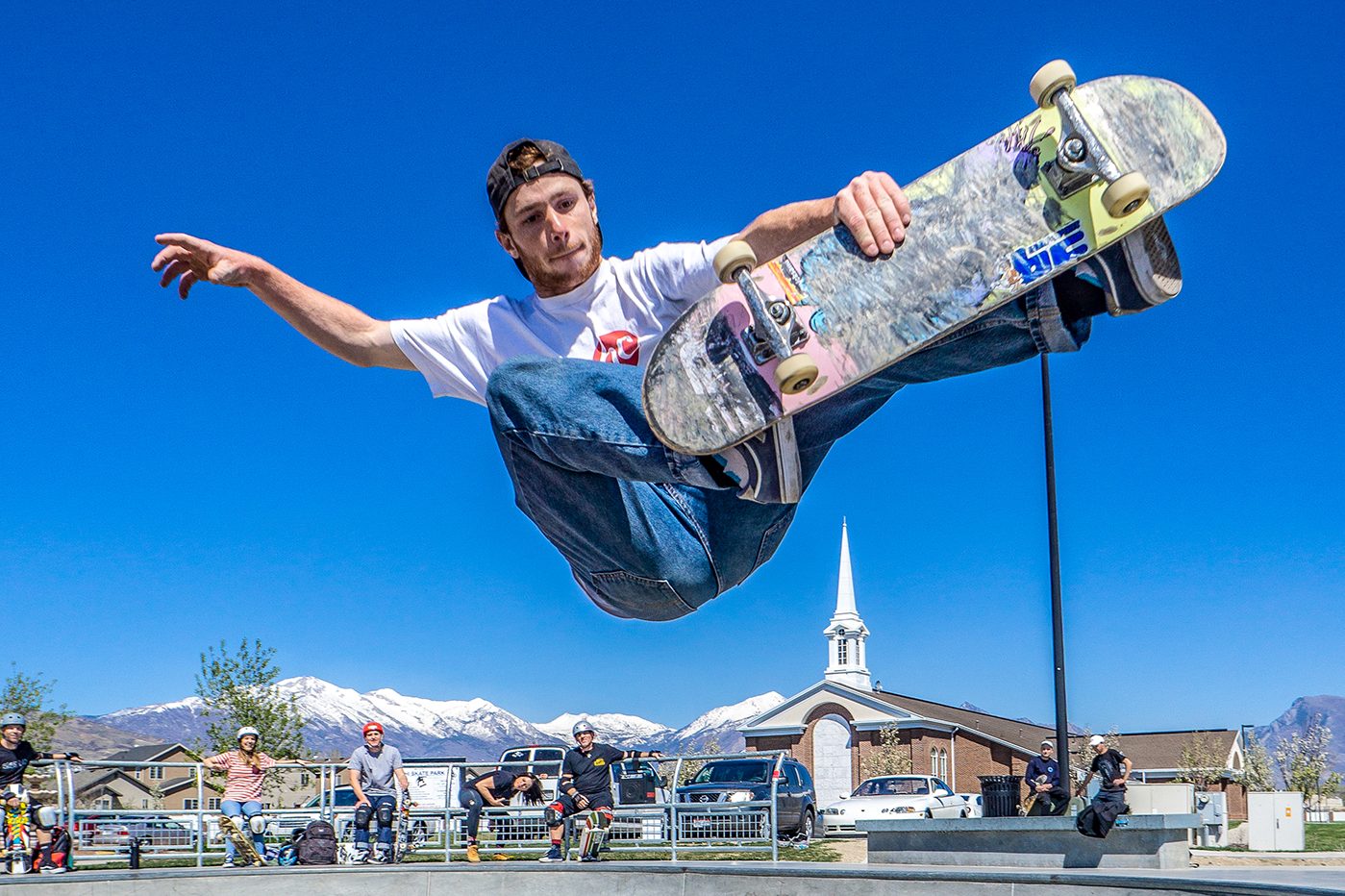 Kaleb Hadlock – Frontside Air – SLC, Utah. Photo: @randyjphoto