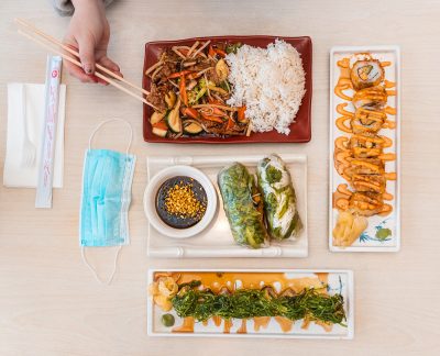 Combining a colorful assortment of Veggie House's dishes creates a completely satisfying meal.