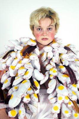 “Strip, Sear, and Suckle,” 2020, Candy and Latex.