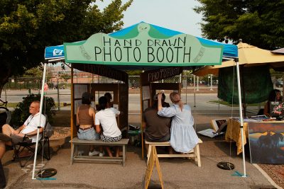 The Hand Drawn Photo Booth gives guests a one-of-a-kind take-home souvenir.