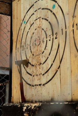 Social Axe Throwing's game center was a thrilling hit at the 2021 Brewstillery.