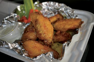 Wings on Wheels will be serving up Garlic Parmesan Wings (pictured) and more at SLUG Picnic Sept. 25 at the SLUG HQ.