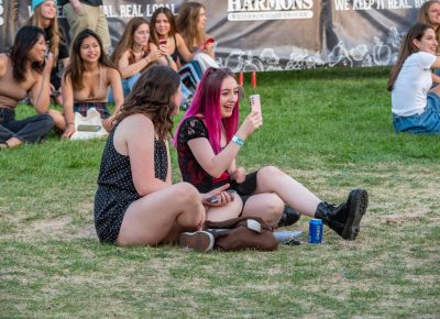 Fans enjoy themselves at the SLUG Mag Stage.