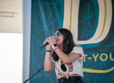 A&A Bollypop performs at the SLUG Mag Stage.