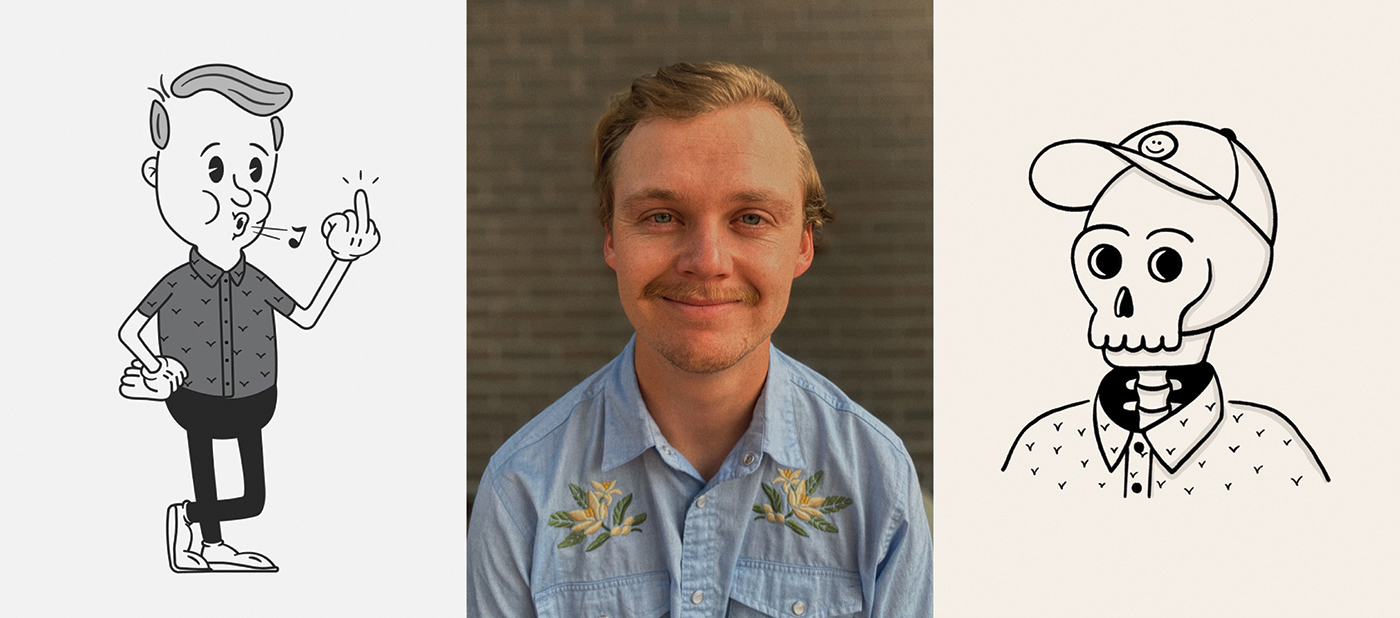 Andy Nelson enjoys working as a product designer for real estate firm Homie but spends his spare time honing his hand-drawn illustrations.