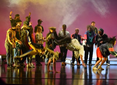 They Reminisce provided a multimedia performance honoring hte history of hip-hop (2 of 3).