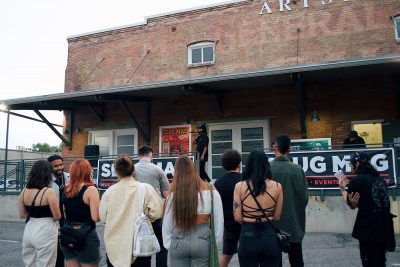 The crowd stands in rapt attention for youngassNICO's set.