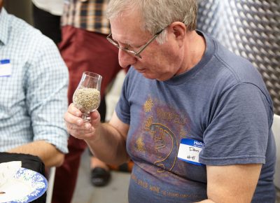 Guests could smell and taste a sample of the very rye that is in their whiskeys.