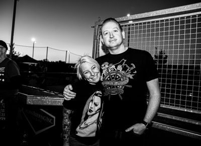 Amber Greenwood and John Morley watching Dropkick Murphys perform.