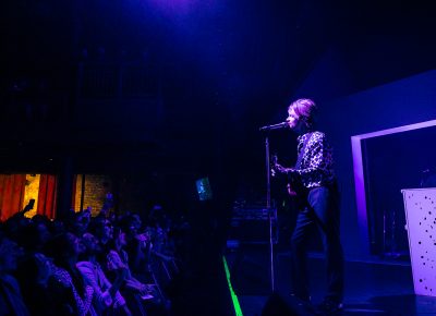 The audience hangs on every word at the sold out FINNEAS show at the Depot.