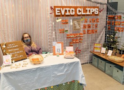 Evig Clips' booth at Holiday Market.